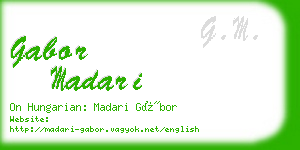 gabor madari business card